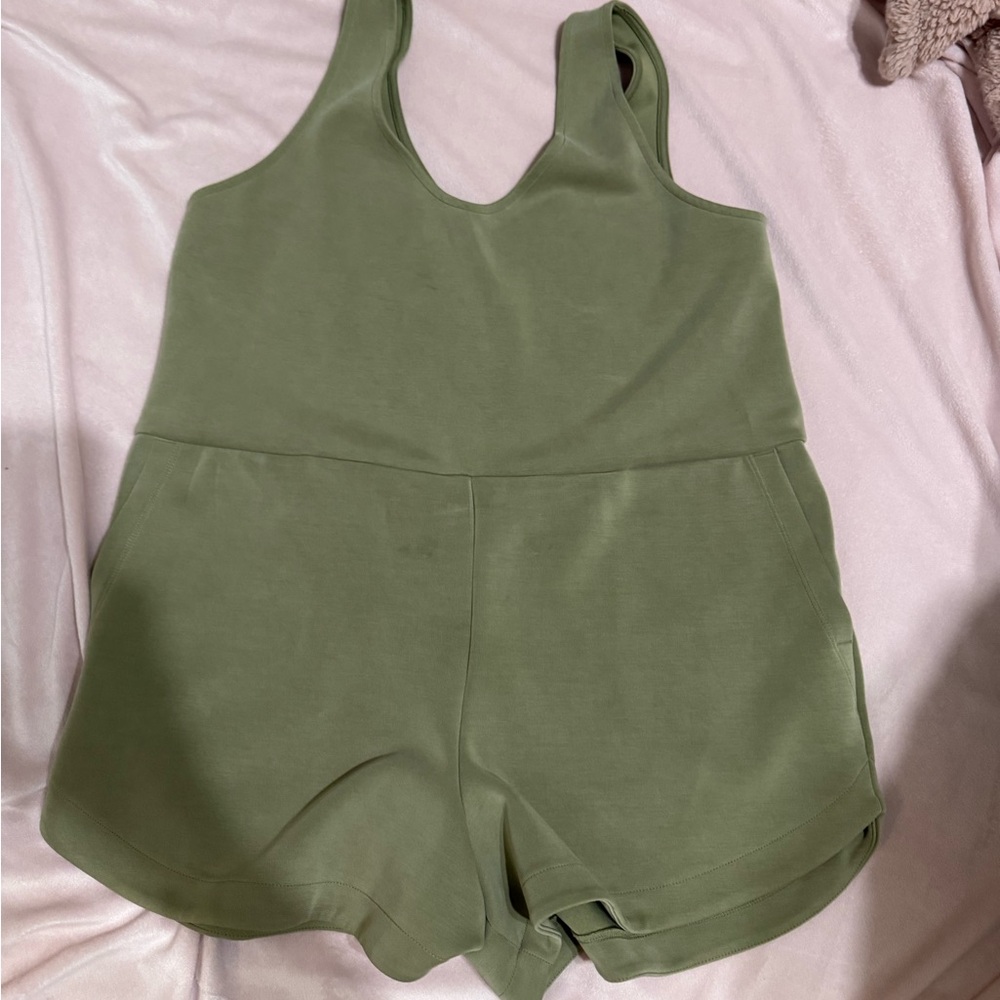 Olive Green Sleeveless Romper Playsuit